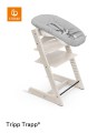 Stokke Tripp Trapp kinderstoel beuken whitewash met newborn Tangara Groothandel voor de Kinderopvang Kinderdagverblijfinrichting2